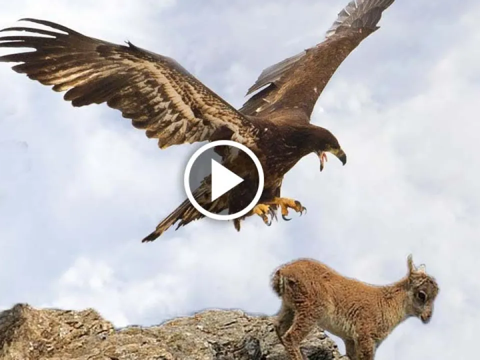 Watch the skills of Eagle to catch goat on mountains in viral video